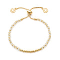 Athena Gem Beaded Adjustable Slider Bracelet Moonstone