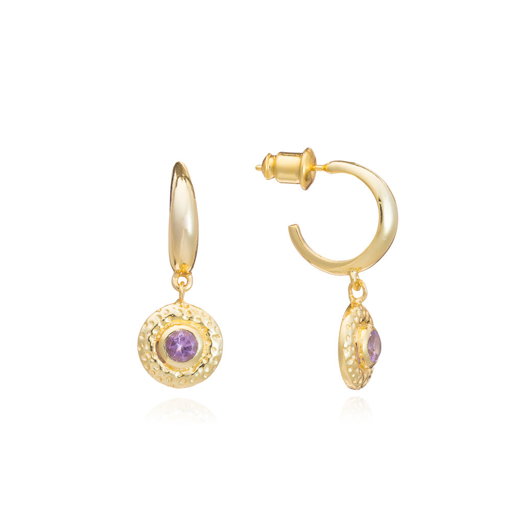 Luna Edelsteen Hoops Amethist