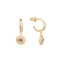 Luna Edelsteen Hoops Amethist