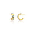 Cora Chunky Huggie Hoops Pariba Onyx