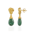 Knot Drop Gemstone-örhängen Malakit