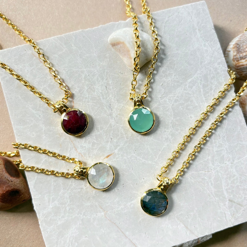 Charis Ronde Edelsteen Ketting Pariba Onyx