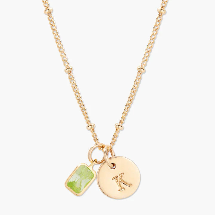Savae Birthstone Initial Pendant