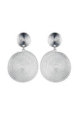 Silver Rope Circle Earrings