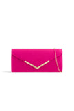 Pochette a busta in camoscio fucsia