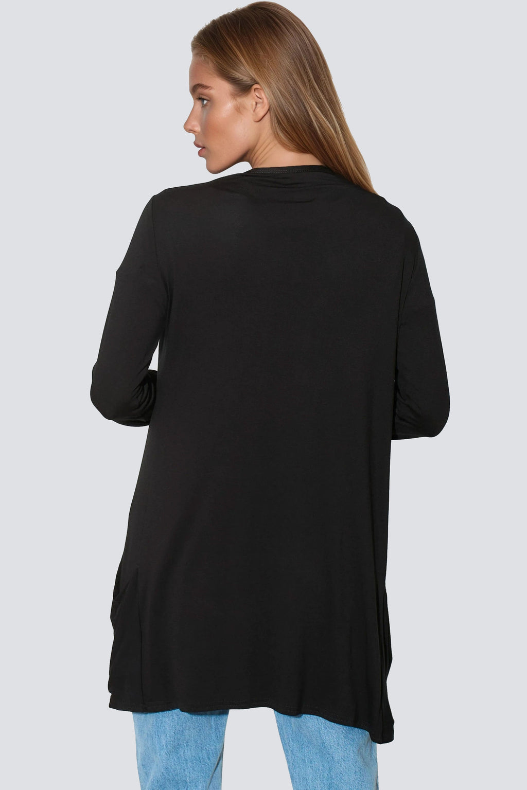 Black Boyfriend Cardigan with Pockets