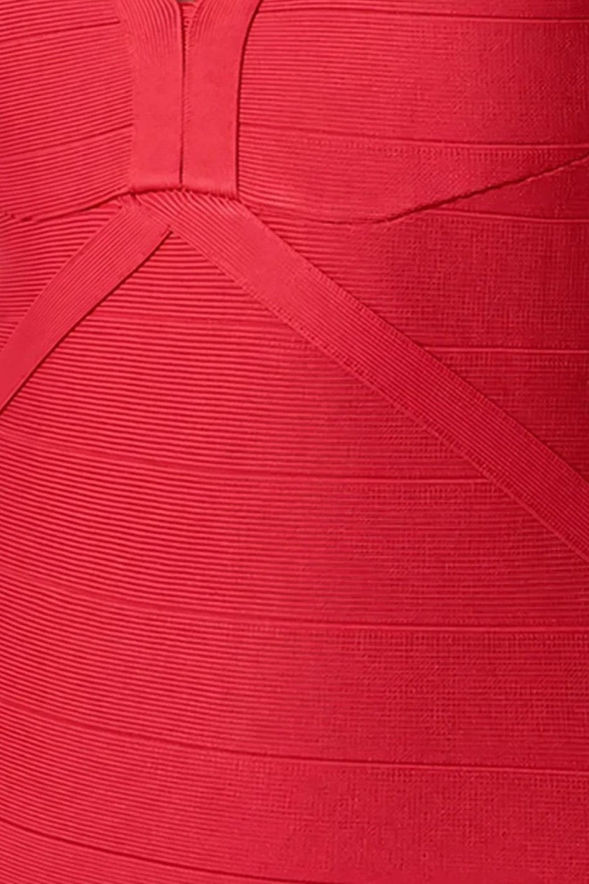 Mini abito fasciante rosso