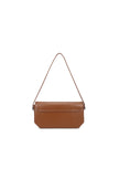 Brown Faux Leather Shoulder Bag