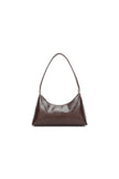Brown Faux Leather Shoulder Bag
