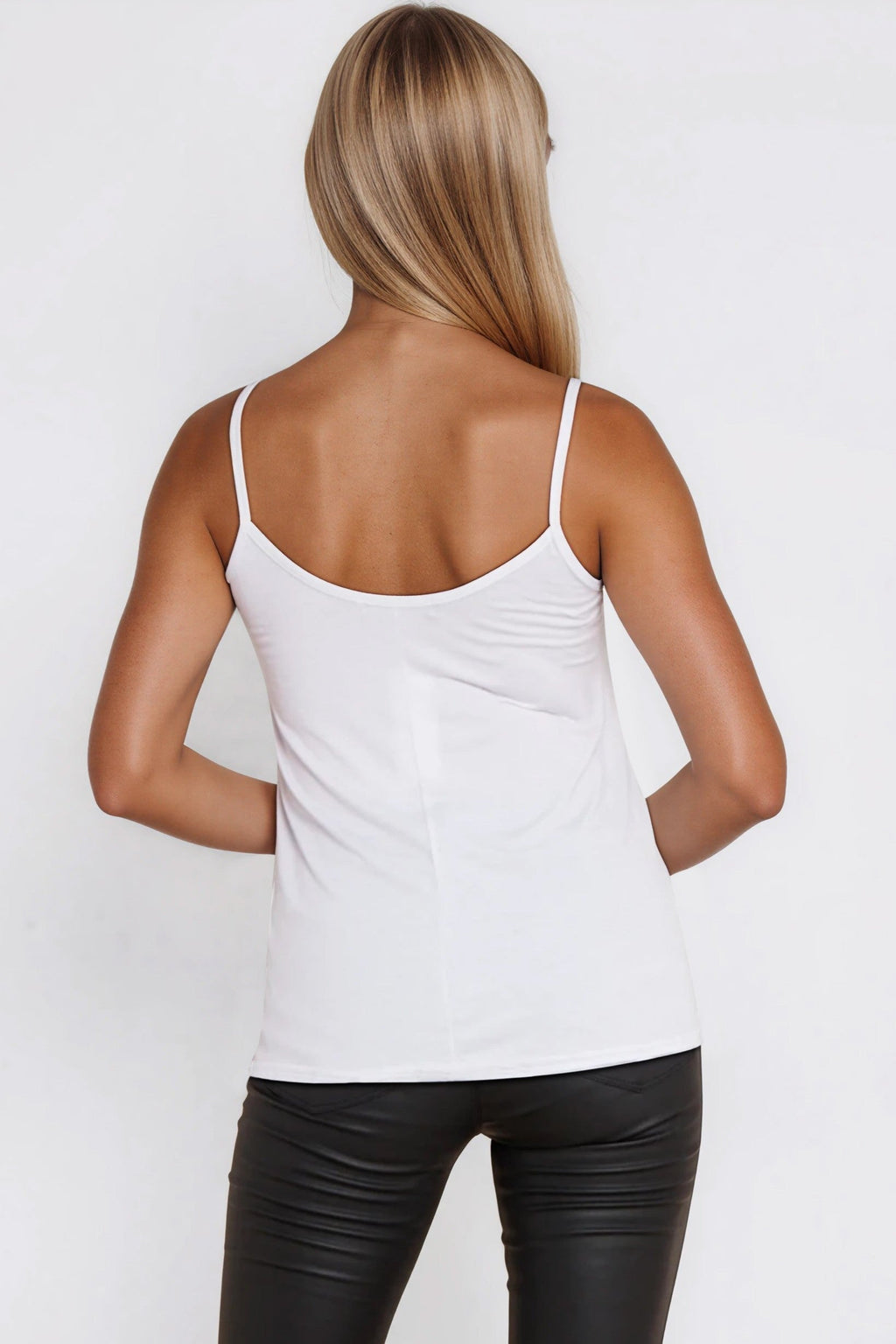 White Strappy Cami Top