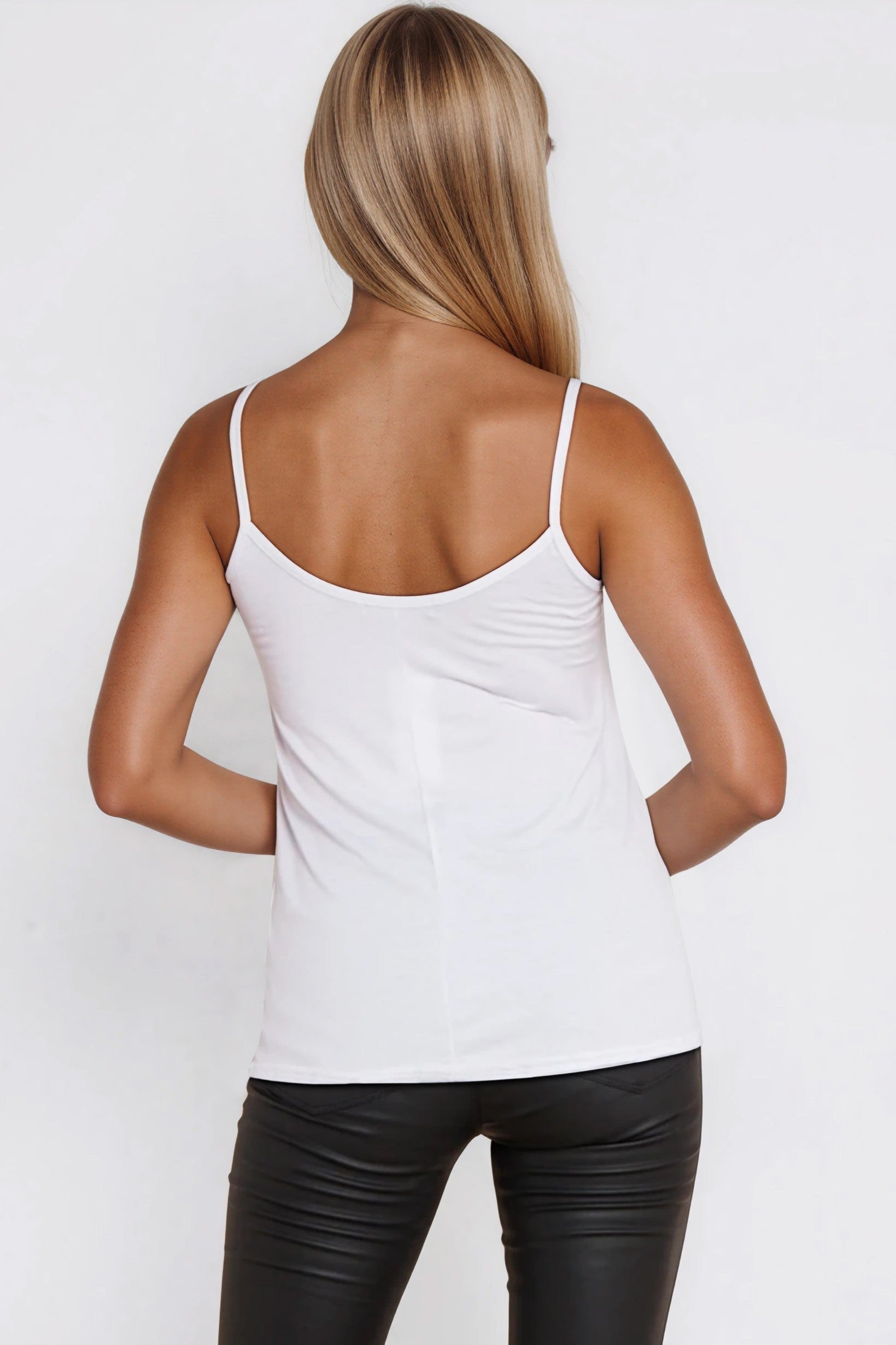 White Strappy Cami Top