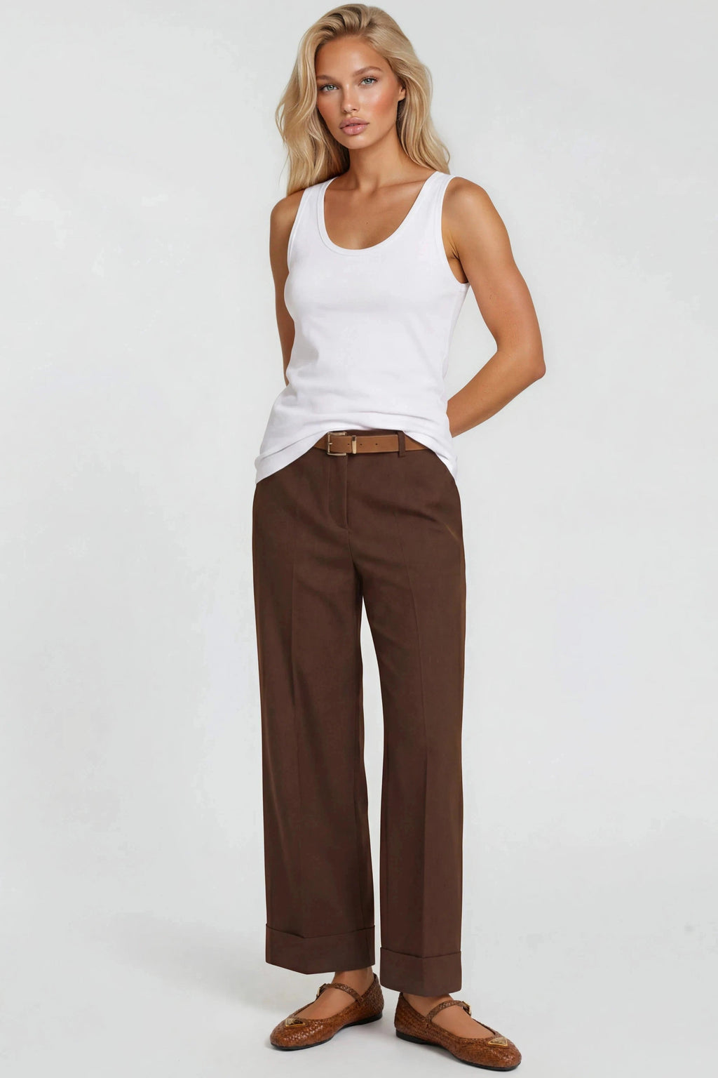 White Cotton Vest Top