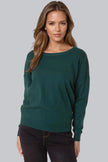 Green Crew Neck Fine Knit Jumper