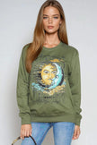 Sweat-shirt vert Follow Your Journey