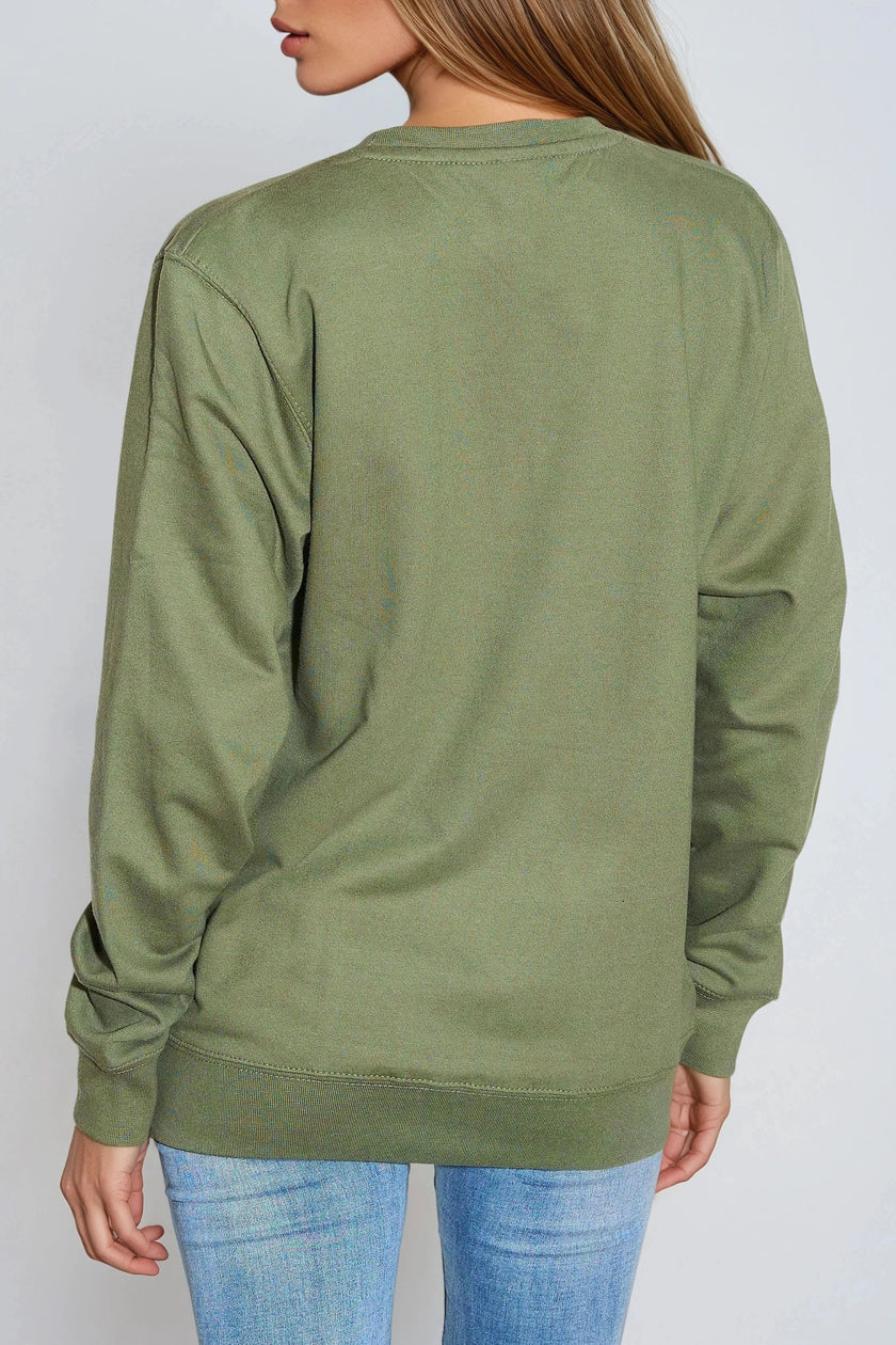Sweat-shirt vert Follow Your Journey