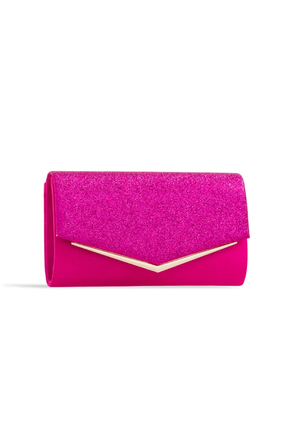 Pochette enveloppe à paillettes fuchsia