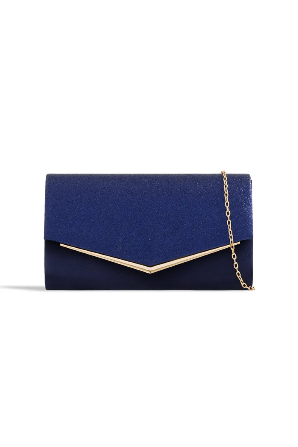 Pochette enveloppe bleu marine à paillettes