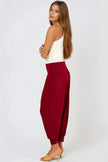 Pantalon sarouel couleur vin