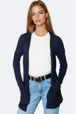 Cardigan boyfriend blu navy con tasche