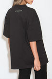 Oversized t-shirt i bomull med svart logotyp