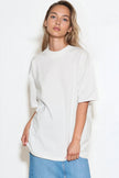 Oversized T-shirt van katoen met wit logo