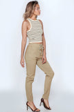 Mocha Stretch Drawstring Trousers