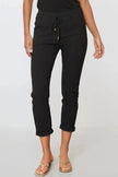 Pantaloni neri elasticizzati con coulisse