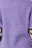 Purple Mixed Animal Pattern Knit Jumper