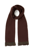 Brown Pashmina Shawl with Beaded Tassels