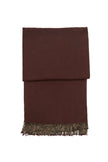 Brown Pashmina Shawl with Beaded Tassels