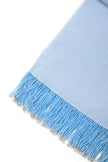 Light Blue Pashmina Shawl with Beaded Tassels