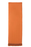 Scialle in pashmina color ruggine con nappine di perline