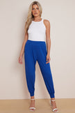 Pantaloni harem blu reale
