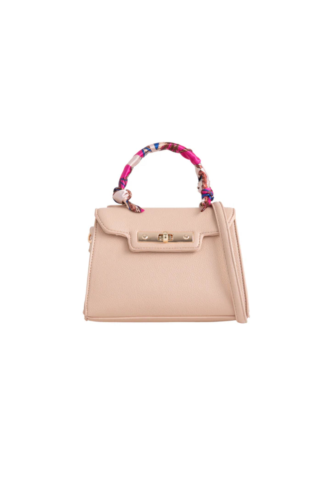 Sac à main à poignée supérieure en satin nude