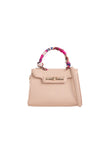 Sac à main à poignée supérieure en satin nude