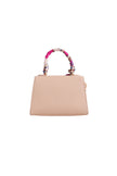 Sac à main à poignée supérieure en satin nude