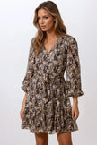 Minidress nero a pois con cintura