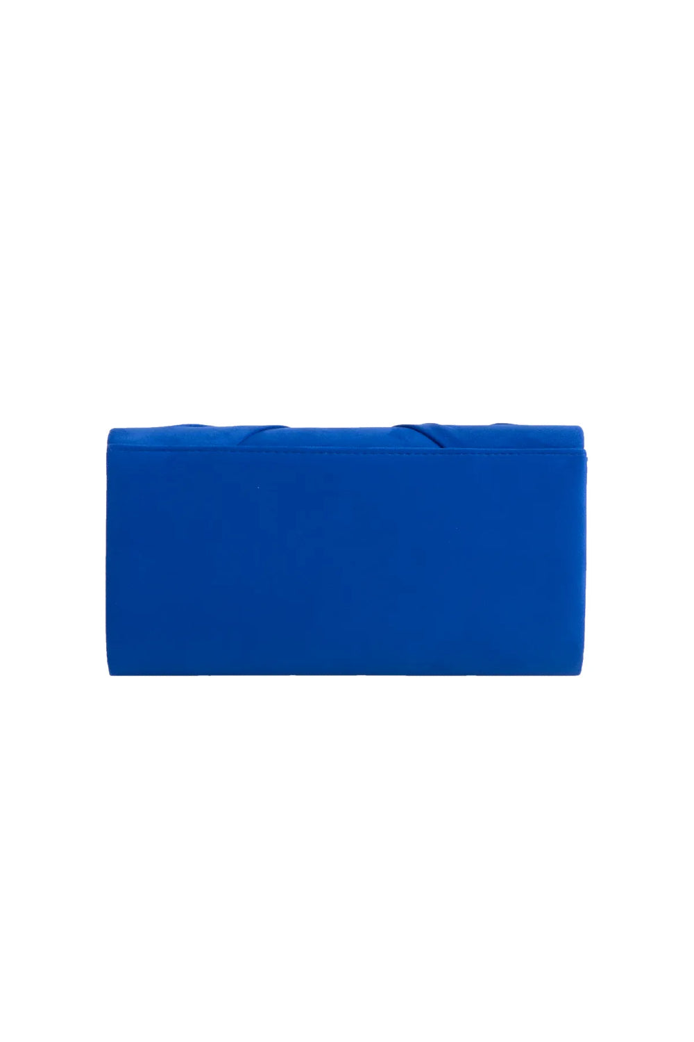 Royalblå clutch i ruskind med knudedetalje