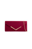 Pochette a busta in camoscio bordeaux