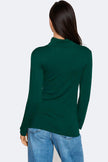 Green Turtleneck Long Sleeve Top