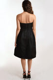Abito midi a fascia nero con tasche
