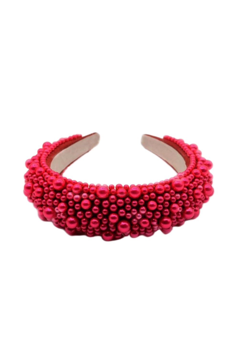 Red Statement Pearl Headband