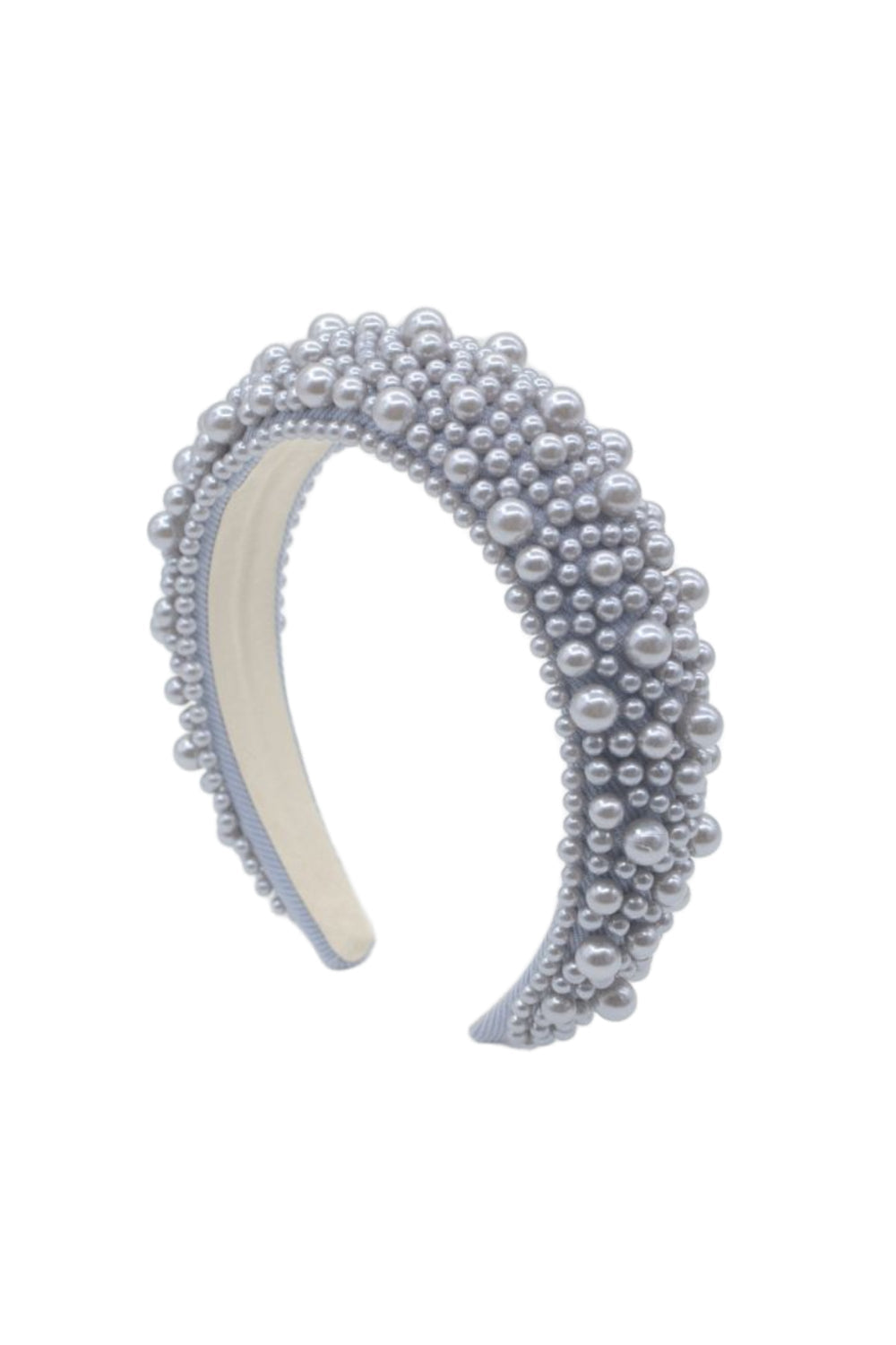 Silver Blue Statement Pearl Headband