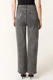 Black Wash Diamond Embellished Straight Leg Jeans