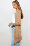 Mocha Boyfriend Cardigan with Pockets