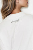 Oversized T-shirt van katoen met wit logo