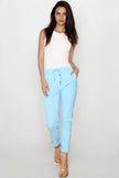 Pantaloni elasticizzati con coulisse azzurri