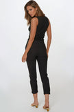 Pantaloni neri elasticizzati con coulisse