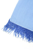 Blue Pashmina Shawl with Beaded Tassels