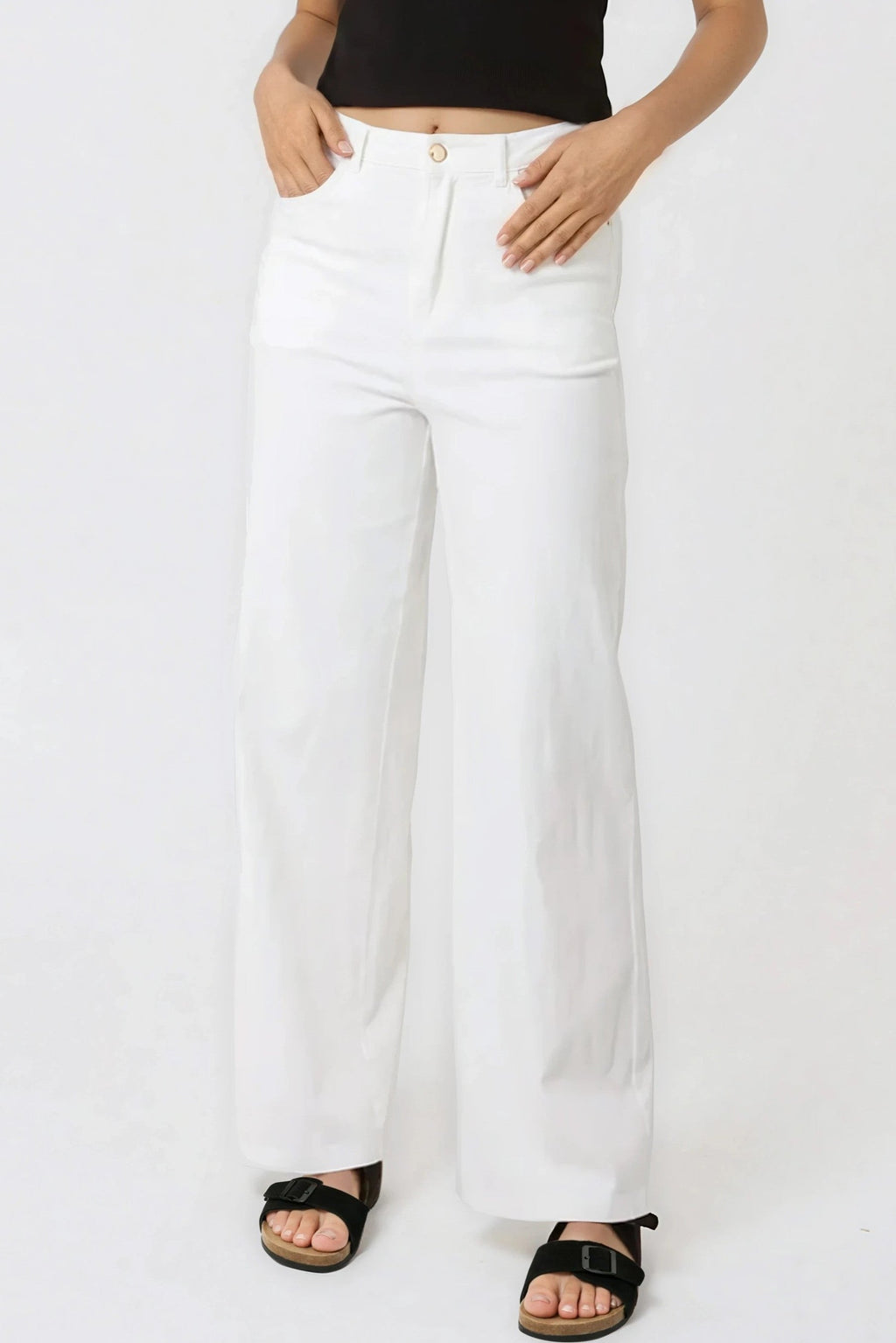 White Wide Leg Jeans